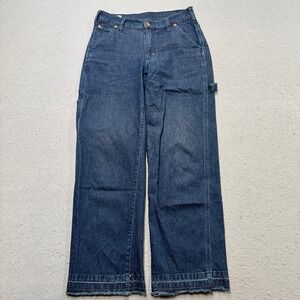 GAP Carpenter Jeans Womens 2P Blue Dark Wash 90s Loose Mid Rise Wide Leg Utility